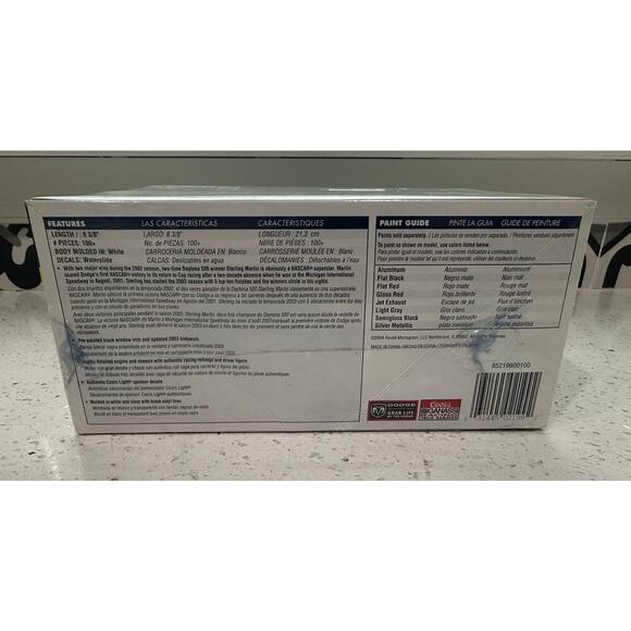 VTG Revell Nascar Sterling Marlin Coors light dodge intrepid model 1/24 SEALED - Picture 5 of 6